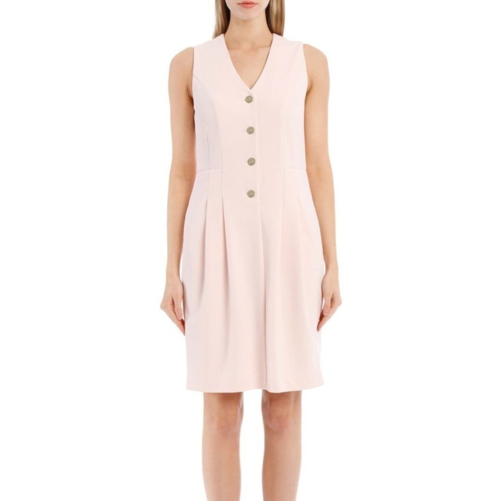 DKNY Sleeveless Pale Pink Dress 14 NWT